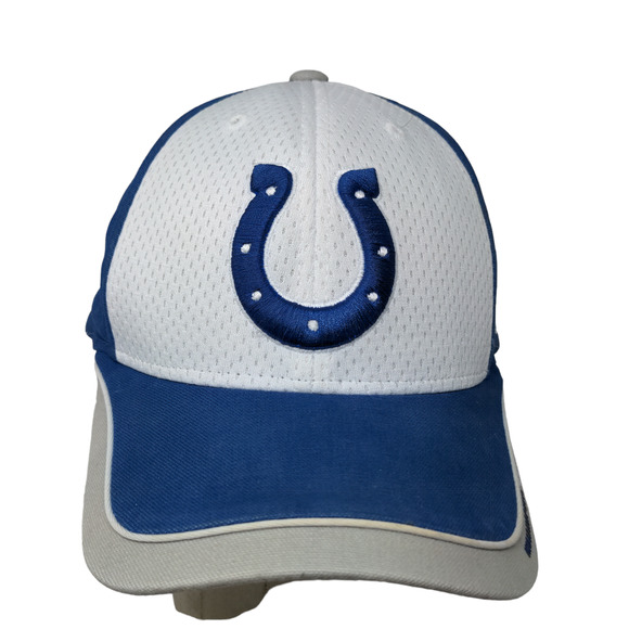 Reebok NFL Equipment Men's Strapback Hat Blue White Indianapolis Colts Logo - Picture 1 of 14